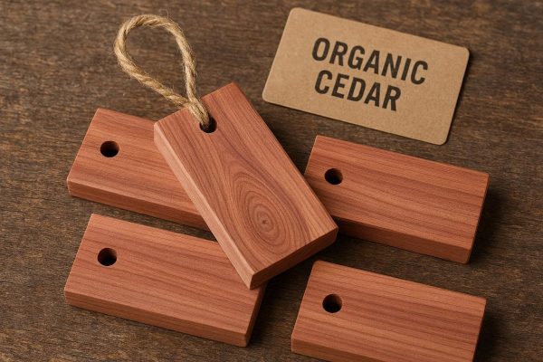 16 Organic Cedar Wood Car Freshener Blocks For Natural Moth Repellent And Earthy Masculine Aroma
