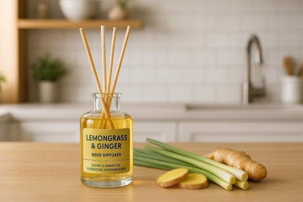 10 Zesty Lemongrass And Ginger Reed Diffuser For Kitchen Odor Elimination And Energizing Morning Vibes