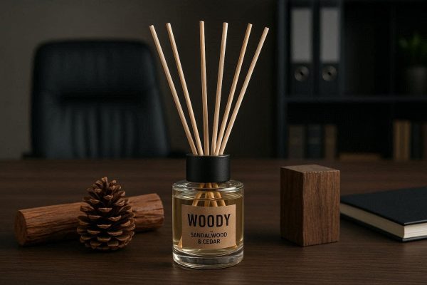 27 Woody Sandalwood And Cedar Reed Diffuser For Masculine Office Decor And Professional Focus